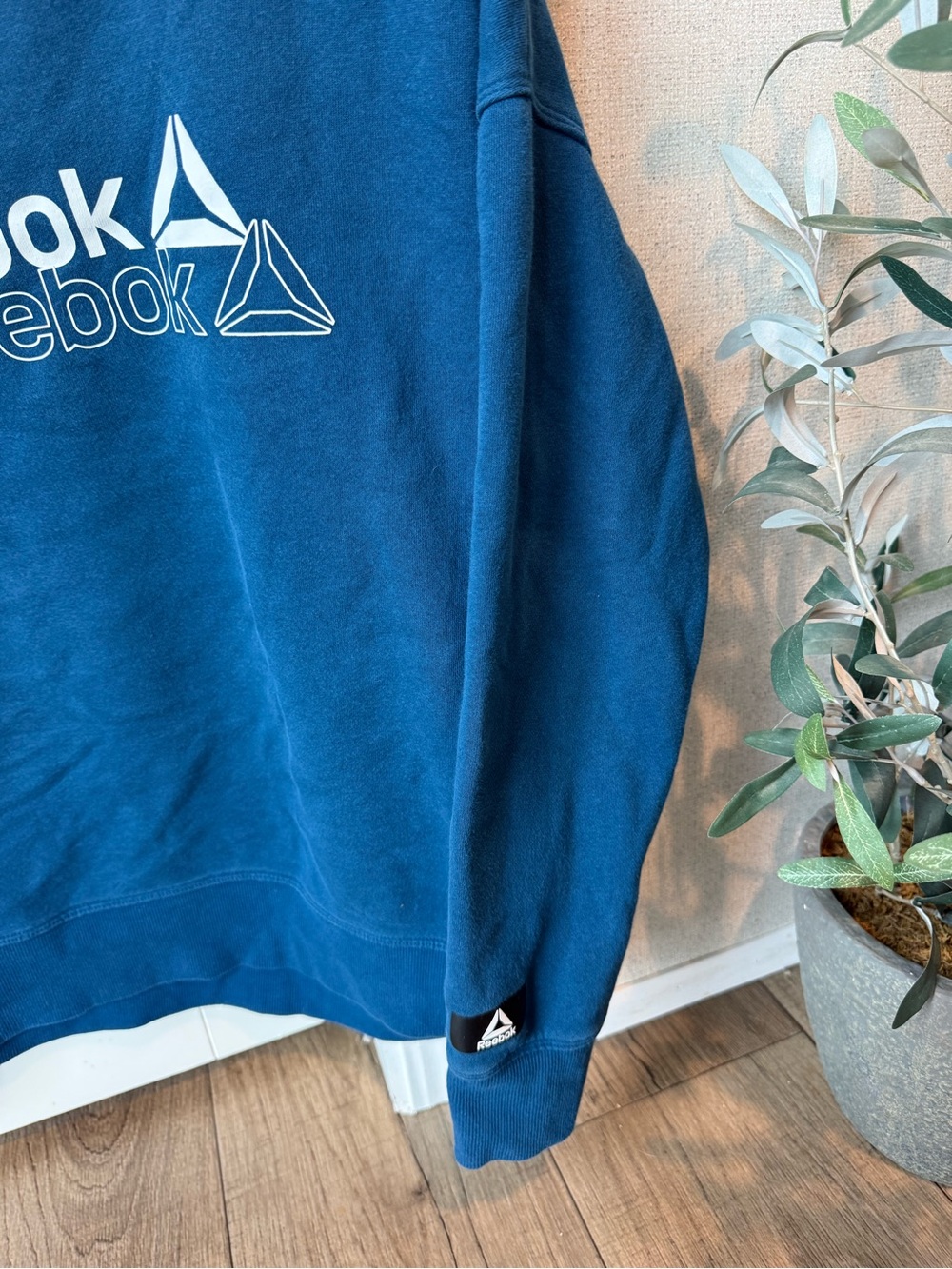 Reebok Women’s Crewneck Sweatshirt in Deep Teal Blue - Picture 2 of 4
